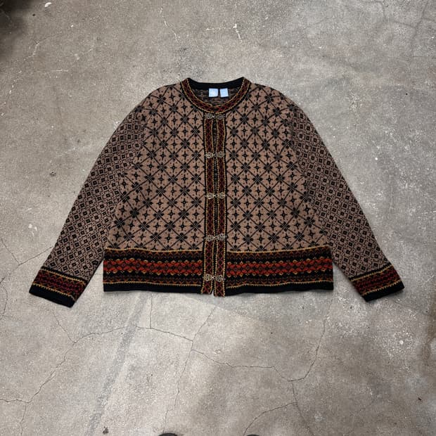 FROST NORWAY FAIR ISLE 노르딕 울 니트 가디건