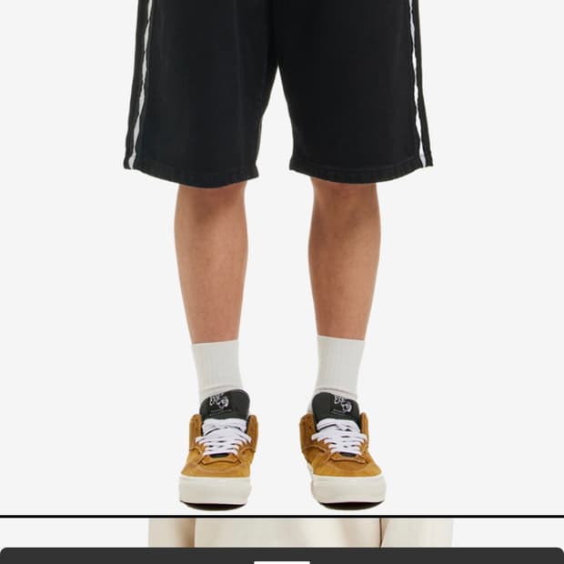 퍼킹 어썸 스트라이프 진 쇼츠 블랙 28