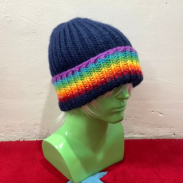 Rainbow big beanie