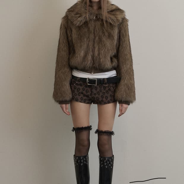셋업이엑스이 Fur short jacket(퍼자켓)