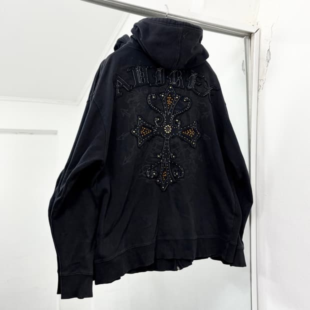 아비렉스 크롬 패치워크 후드 집업