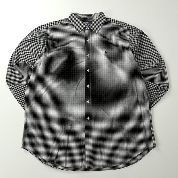 CJ196 2XL 폴로 홍콩판 90s 모노 마이크로체크 셔츠 남방