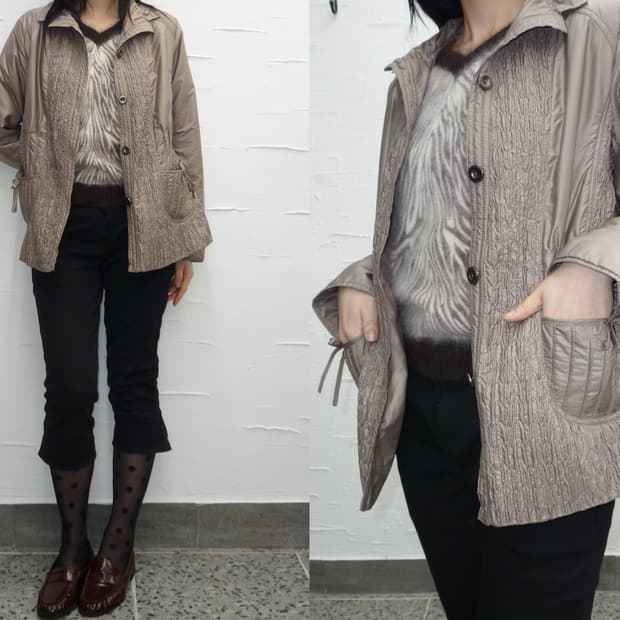 Wrinkle ribbon pocket jumper