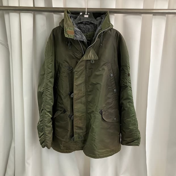 알파인더스트리 N3B 카키 야상 파카 XL