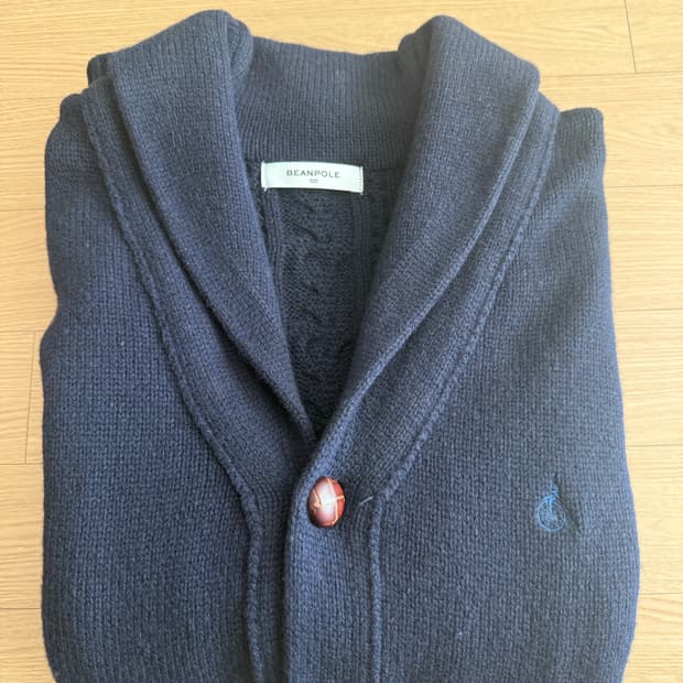 빈폴 숄카라 케이블 가디건(L 100 / 네이비) 새상품