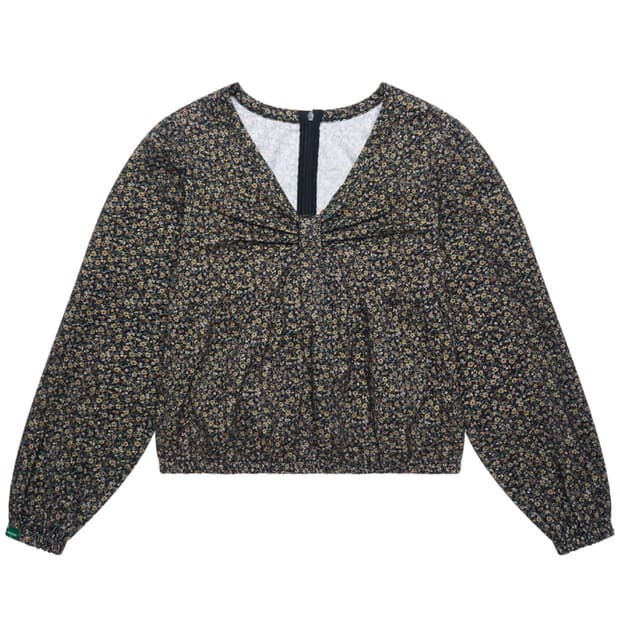 노컨텐츠 타이니 플라워 블라우스 블랙