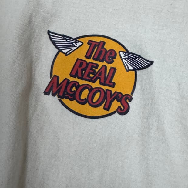 리얼맥코이 로고 반팔 티셔츠 화이트 42