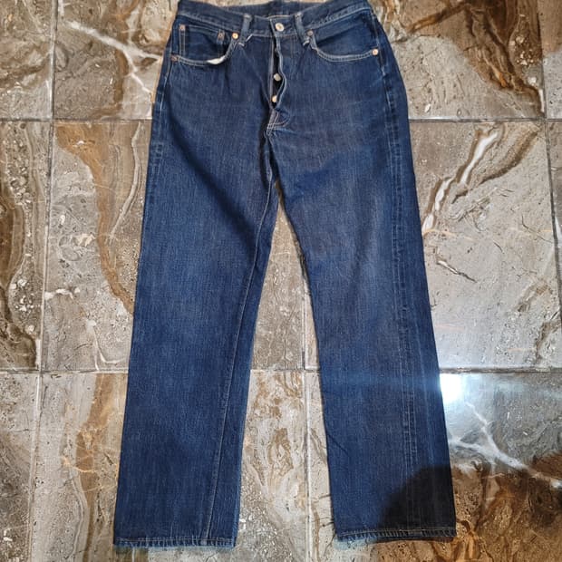 웨어하우스 1001 셀비지 데님 팬츠