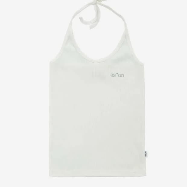 애즈온 HATTIE HALTER NECK SLEEVELESS WHITE