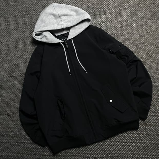 TATE 박시핏 후드 봄버 항공 자켓y 6268
