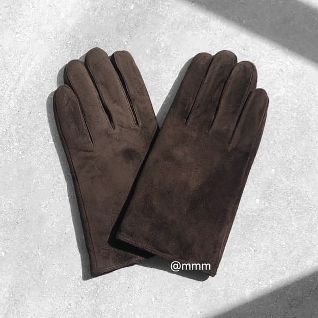 [Unisex] 스웨이드 가죽 장갑 브라운