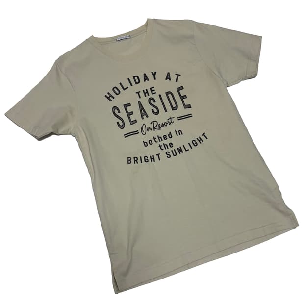 레코딩 버즈(Recording Birds) 그래픽 베이지 티셔츠