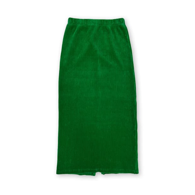 그린 코듀로이 스커트
