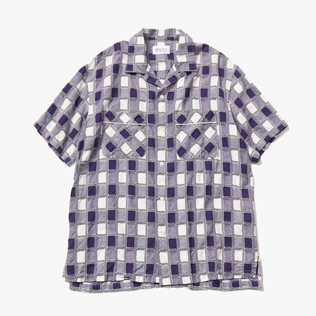 KUON - PURPLE CHECK SHIRT