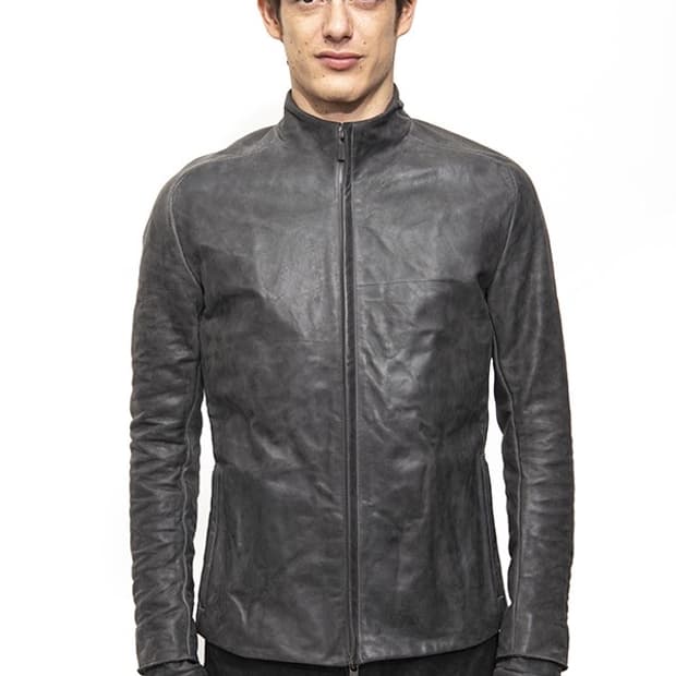 H Leather Jacket D.Grey
