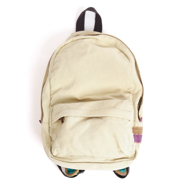 [anello] 아이보리 워시드 캔버스 백팩