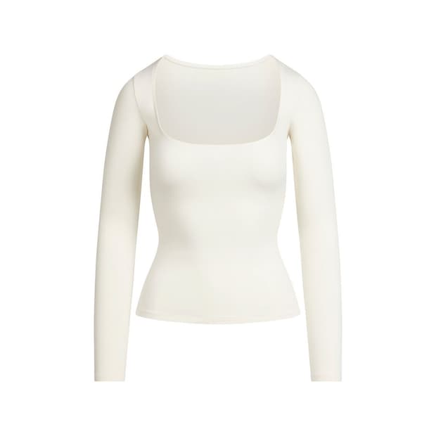 Skims SCOOP NECK LONG SLEEVE TOP