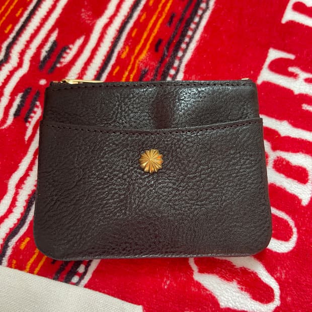 빈티지 리벳 미니 가죽지갑