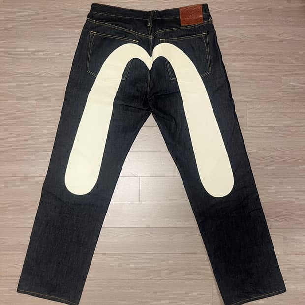 에비수 다이콕 프린트 배기진 데님 34