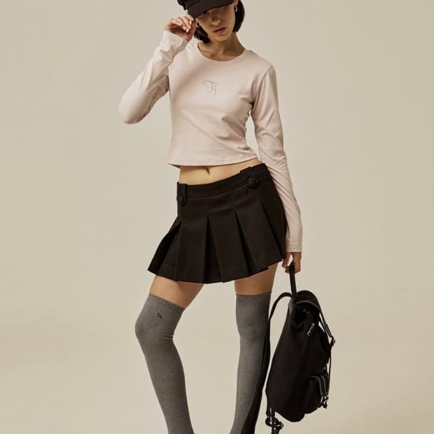 쓰리타임즈 헤이즐 플리츠 스커트 M/L