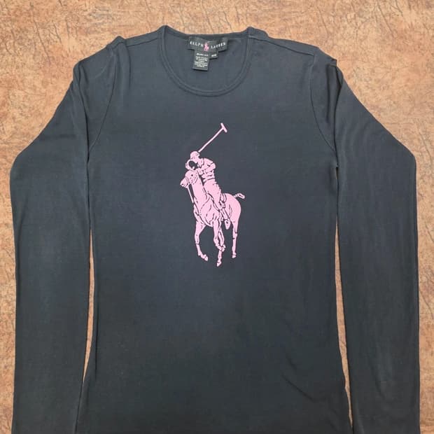 폴로랄프로렌 핑크 빅포니 긴팔티 롱슬리브 S