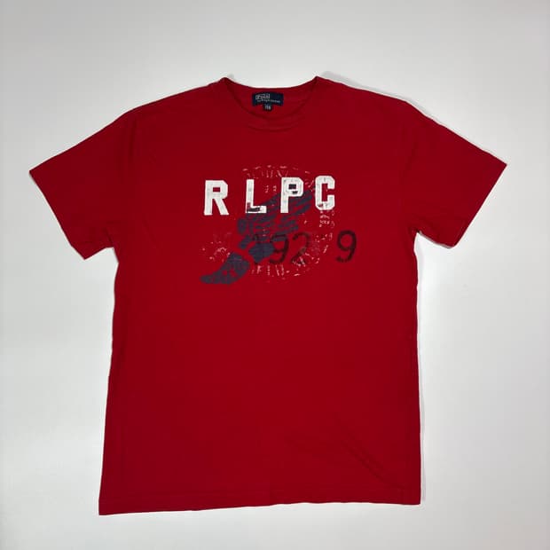 폴로랄프로렌 레드 프린팅 반팔티