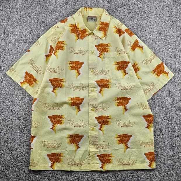 후부 올드스쿨 루디 반팔 셔츠 ( 2XL ) / 12707