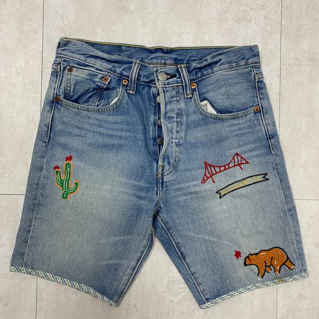 리바이스 키치스티치 버뮤다팬츠