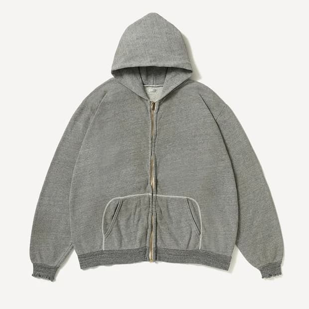 아프레쎄 빈티지 집 스웻 후디 그레이 5