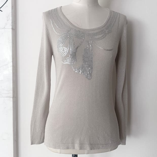 GEORGES RESCH silver spangle top