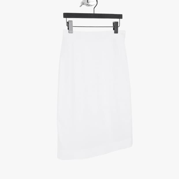 Yves Saint Laurent White Cotton Skirt