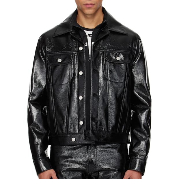 꾸레쥬 바이닐 트러커 자켓