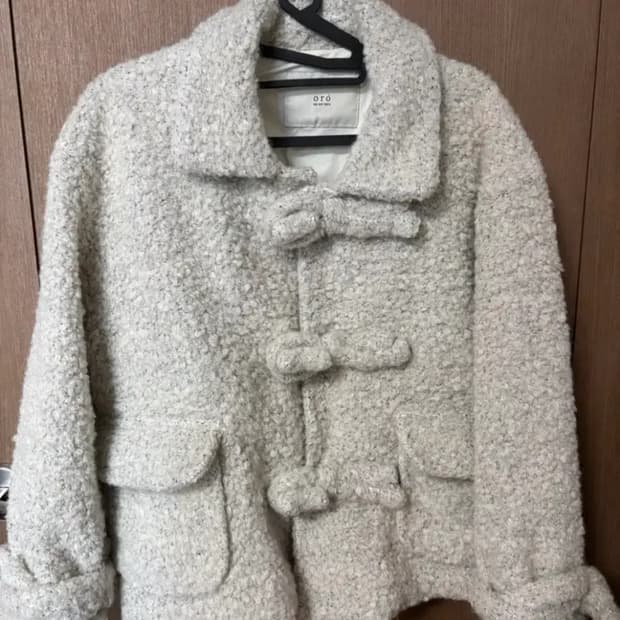 ORO 헤어리 부클 숏 코트 S