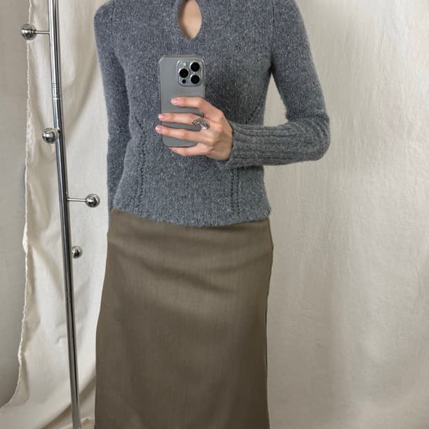 Express 세일러 카라 니트 탑