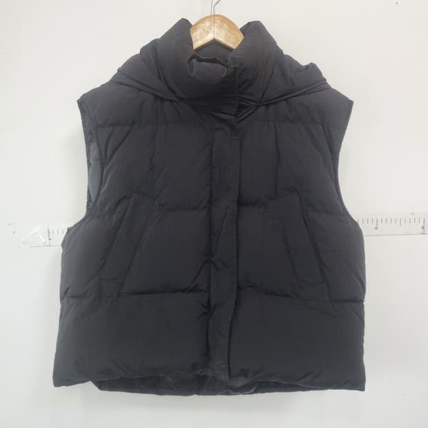 르샵 블랙 패딩 조끼