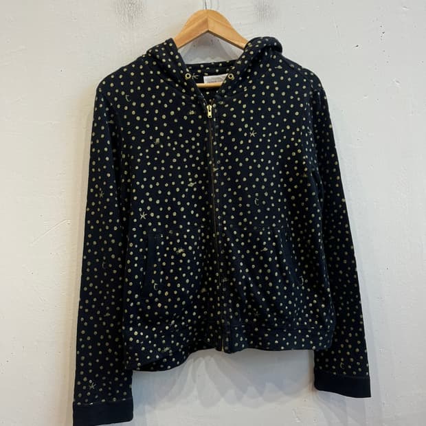 츠모리 치사토 도트 후드집업 MADE IN JAPAN