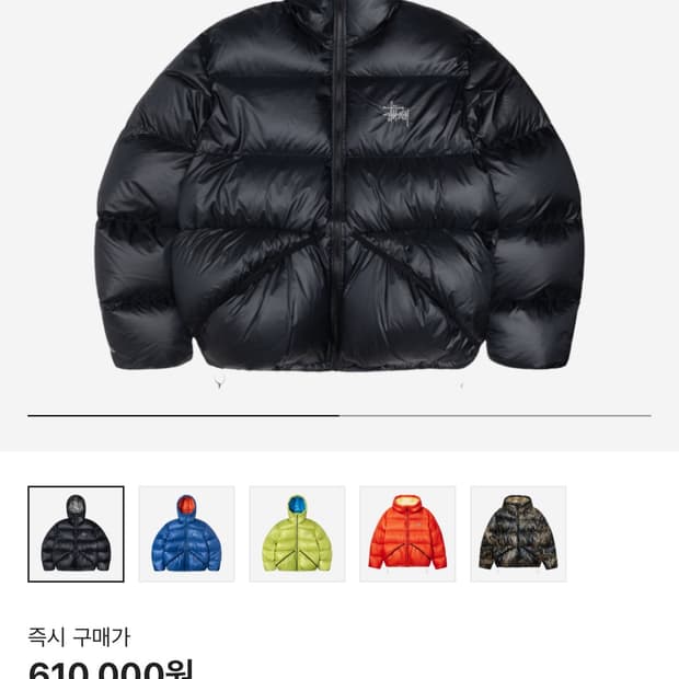 스투시 립스타 패딩