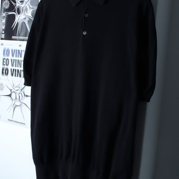 (XL-2XL) 스테디 에브리웨어 반팔 카라 티셔츠 니트-7B78
