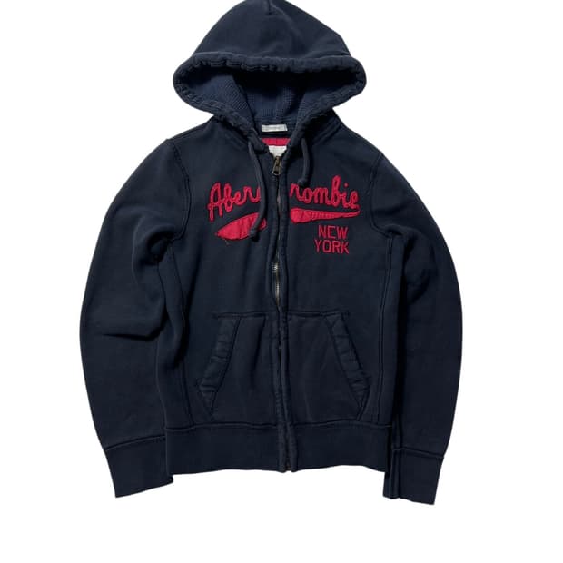 아베크롬비 남빨 후드집업 S