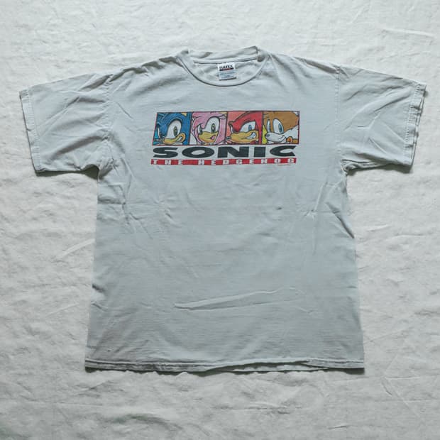 빈티지 90‘s 소닉 게임 그래픽 티셔츠 XL