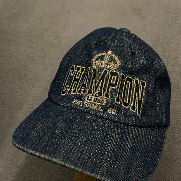 챔피온 90s 빈티지 데님 캡 처분 