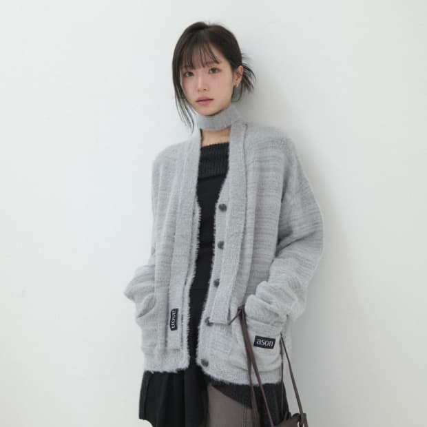 애즈온 루카 타이 가디건 LUCA TIE CARDIGAN