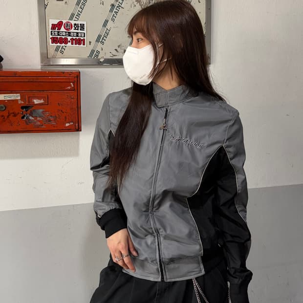 90s HONDA 레이싱 그레이 윈드브레이커 jk