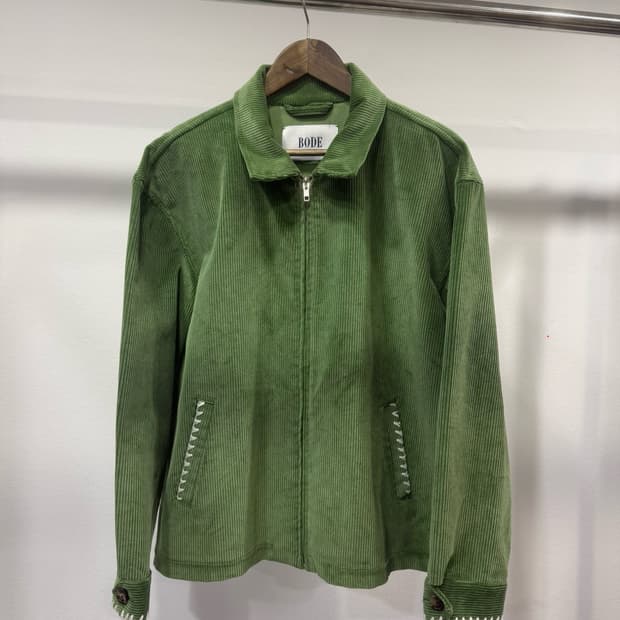BODE — Green Corduroy Zip Jacket