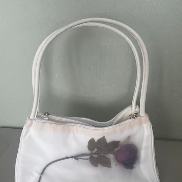스컬프터 장미 백 keepsake mesh bag 화이트