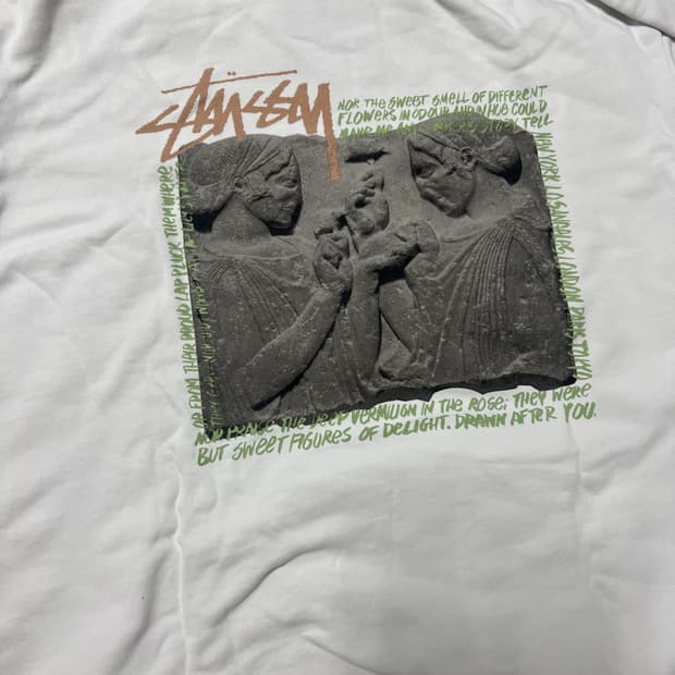 스투스 희귀 화이트 후드티