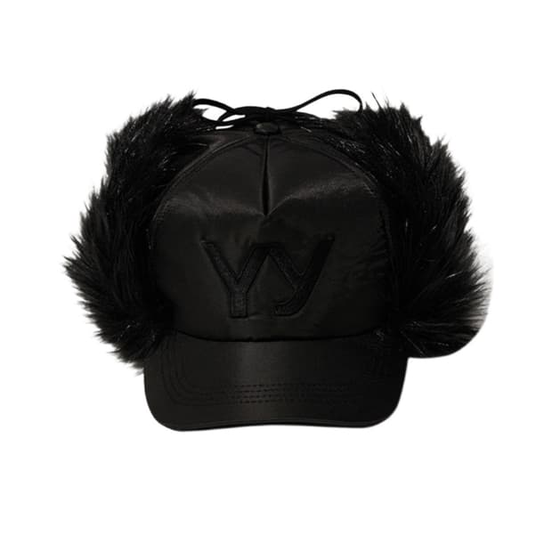 택O 새 상품 닝닝 착용 오픈 Yy 블랙 퍼 이어플랩 캡