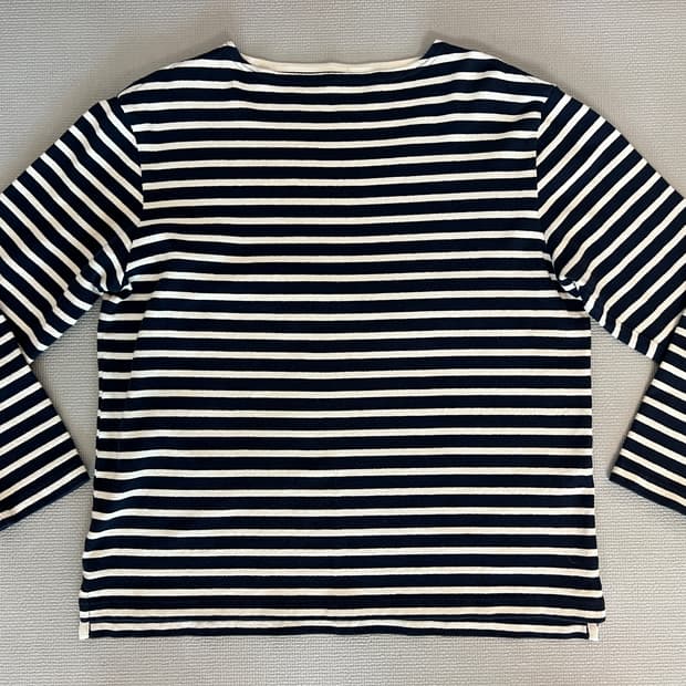무인양품 긴팔티셔츠(화이트/네이비) XL