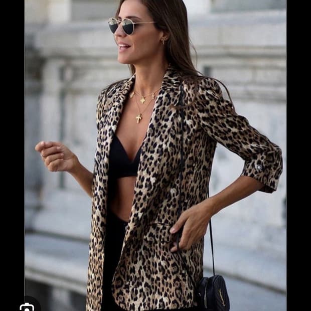 자라 호피 블레이저 자켓