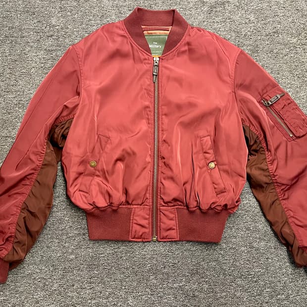 [FREE]  SLY 버건디 MA-1 항공점퍼 